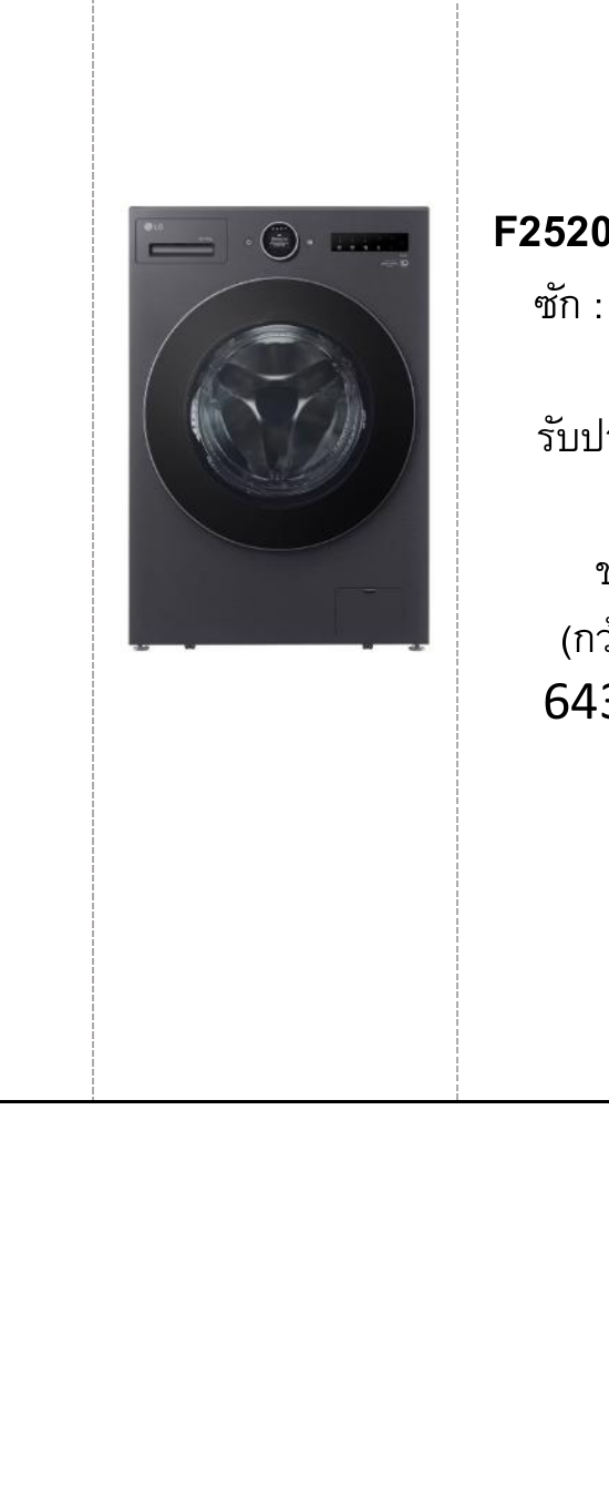 LG เครื่องซักอบฝาหน้า AI DD ซัก 20 / อบ 10 KG