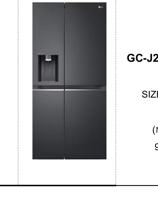LG ตู้เย็น Side by Side 22.4 คิว