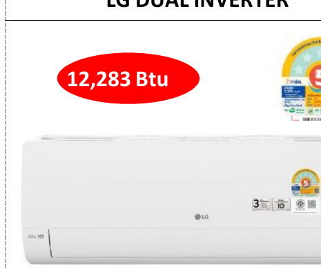LG DUAL INVERTER IXY13A 12,283 BTU