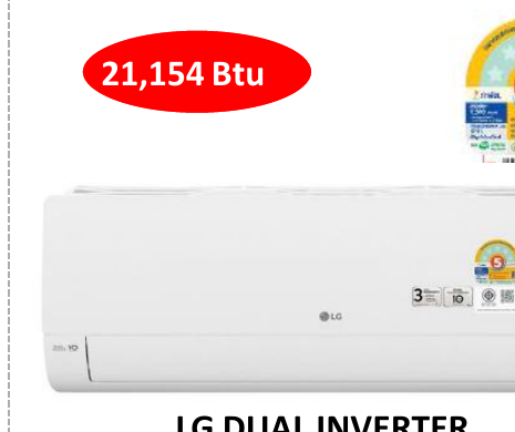 LG DUAL INVERTER IXY24A 21,154 BTU