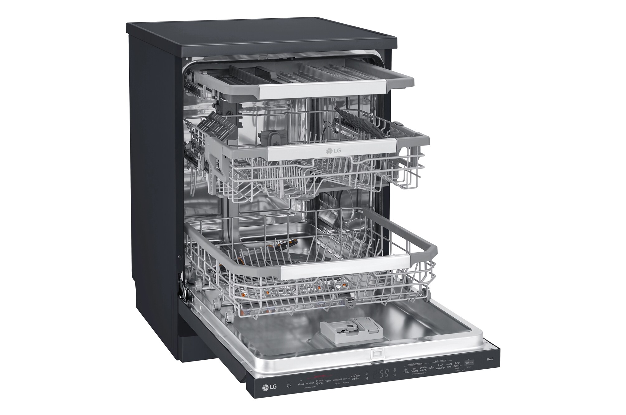 LG เครื่องล้างจาน QuadWash Steam สีดำ มุม 5