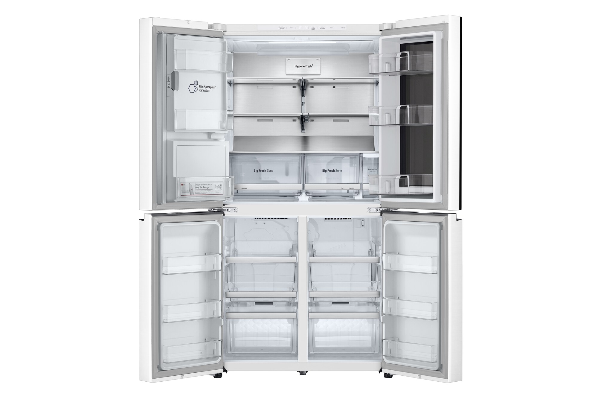 LG ตู้เย็น Multi-Door InstaView สีเบจ 22.5 คิว มุม 3