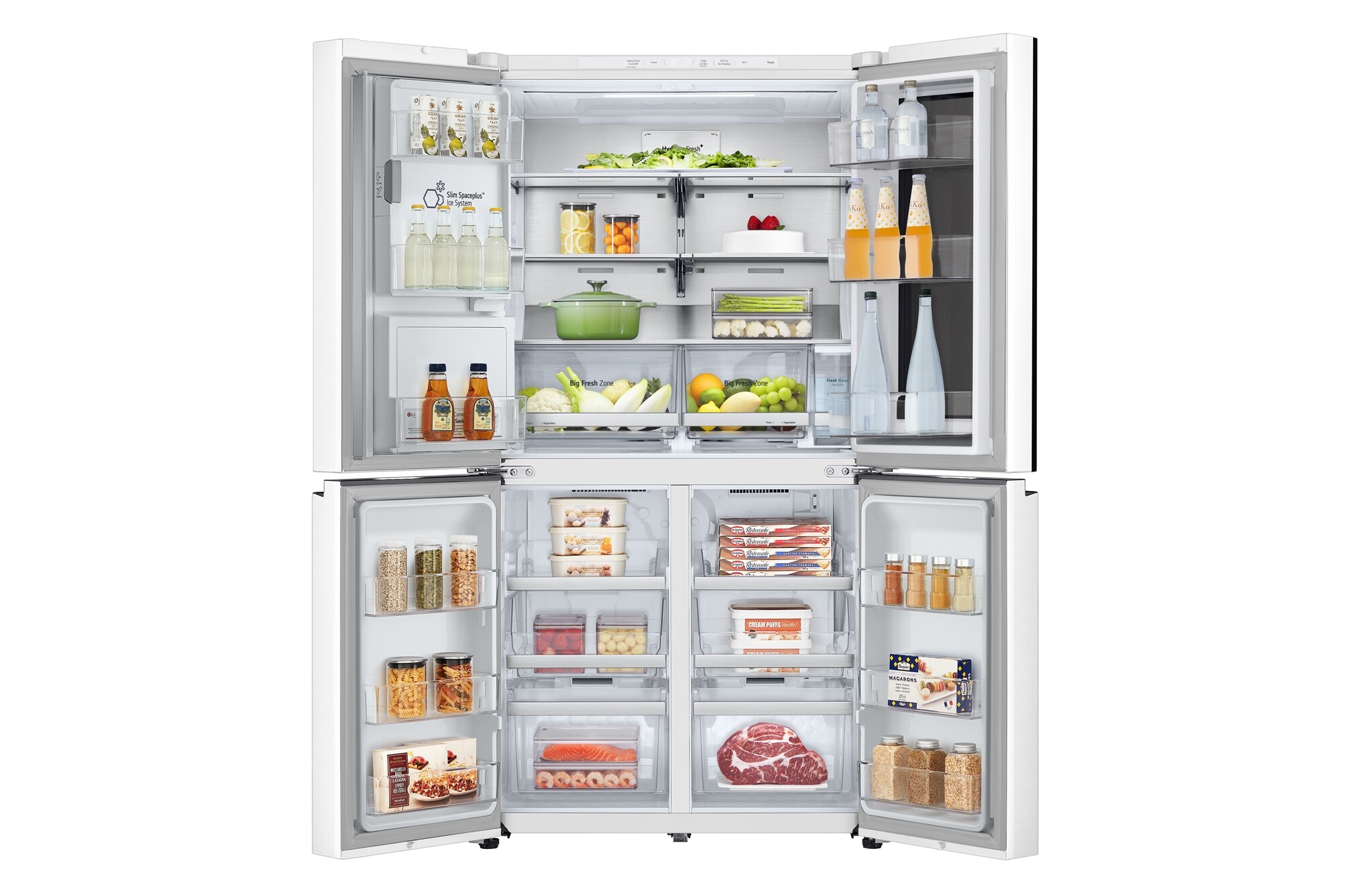 LG ตู้เย็น Multi-Door InstaView สีเบจ 22.5 คิว มุม 4