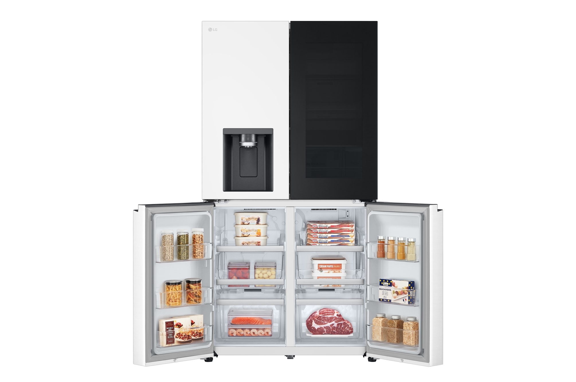 LG ตู้เย็น Multi-Door InstaView สีเบจ 22.5 คิว มุม 5