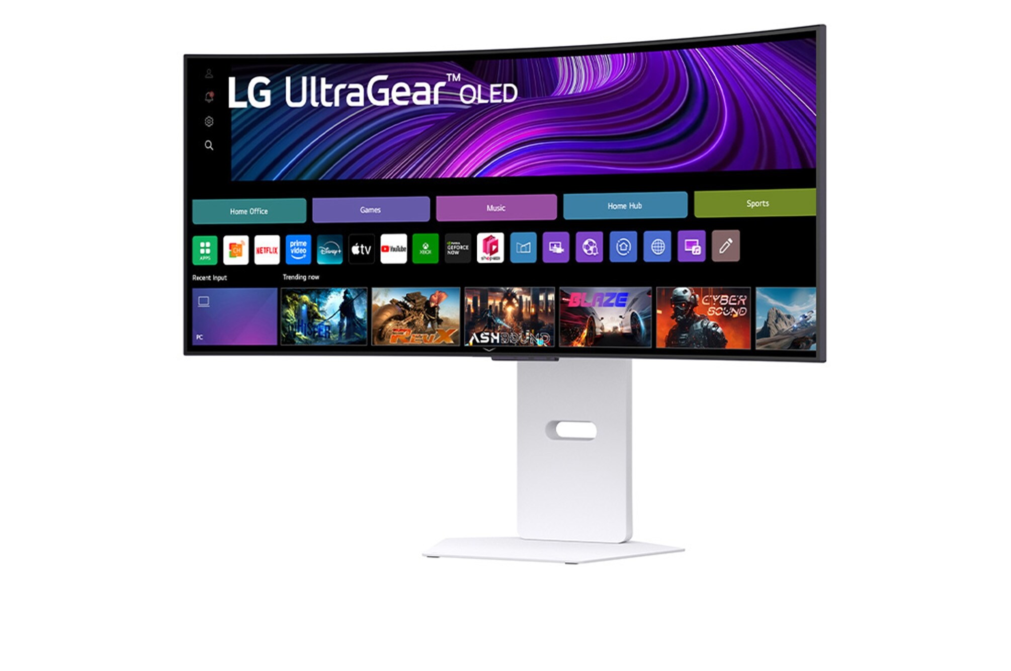 LG UltraGear 34 นิ้ว OLED WQHD Curved Smart webOS มุม 2