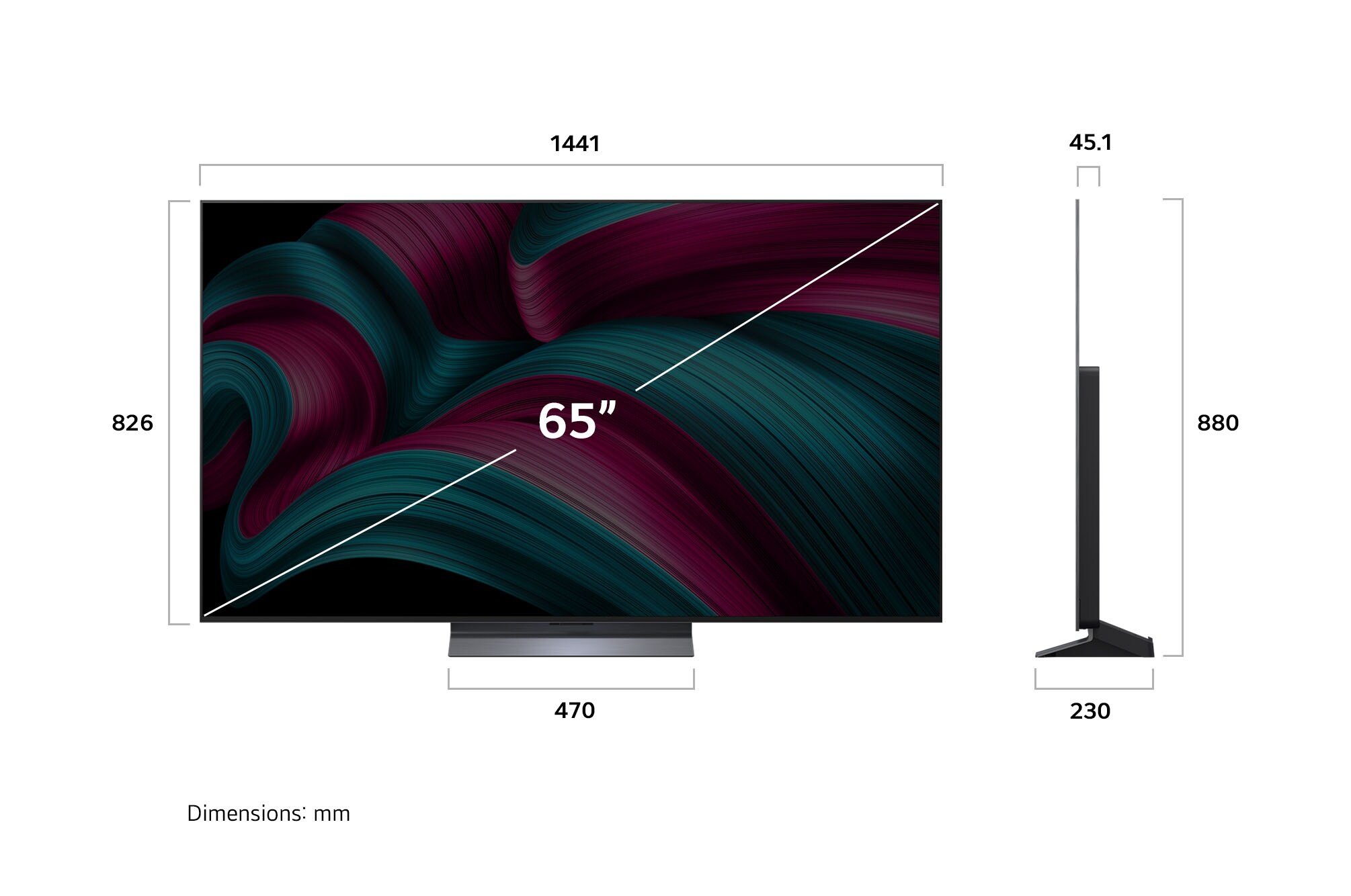 LG OLED evo AI C6 55 นิ้ว 4K Smart TV 2026 มุม 4