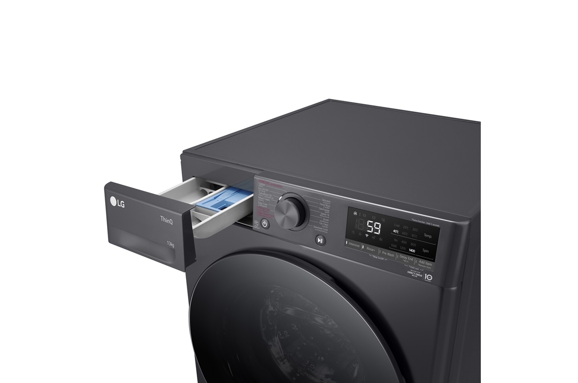LG เครื่องซักผ้าฝาหน้า 13 KG มุม 6