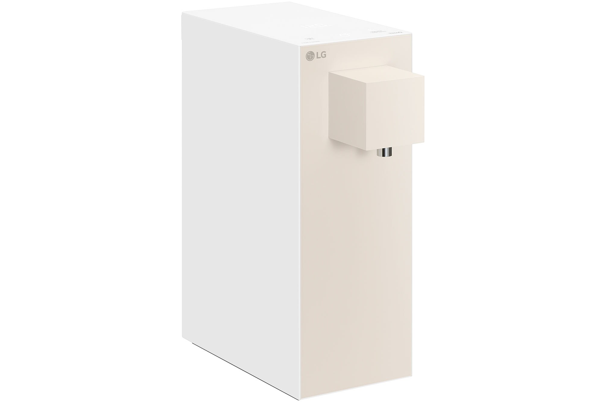 LG PuriCare Objet WD110MN เย็น สีเบจ Slim มุม 2