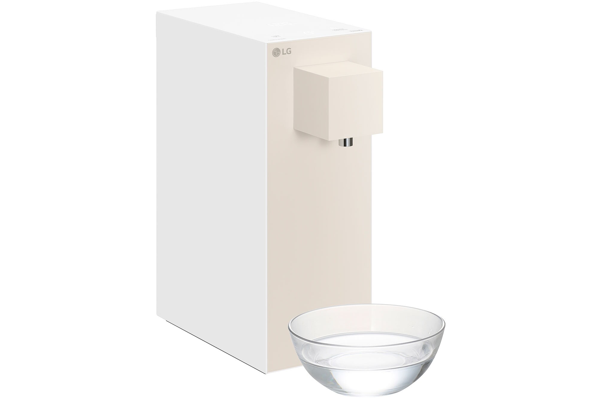 LG PuriCare Objet WD110MN เย็น สีเบจ Slim มุม 4